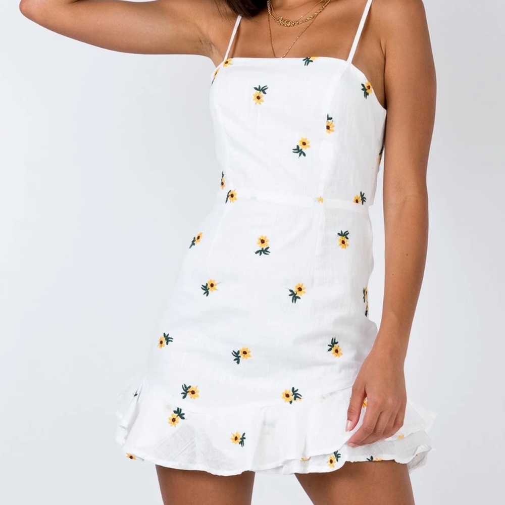 Princess Polly Chamberlain Sunflower Dress NWOT